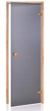 Saunové dveře BASIC s pískovaným sklem 7x20 GRAY (kouřové sklo, osika)